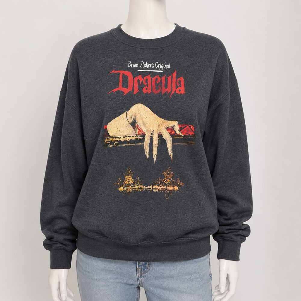 Gildan Bram Stoker Dracula Graphic Crewneck Sweatshirt Large